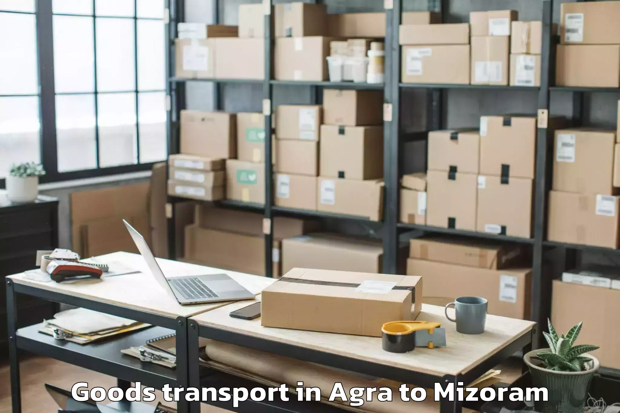 Top Agra to Zawlnuam Goods Transport Available